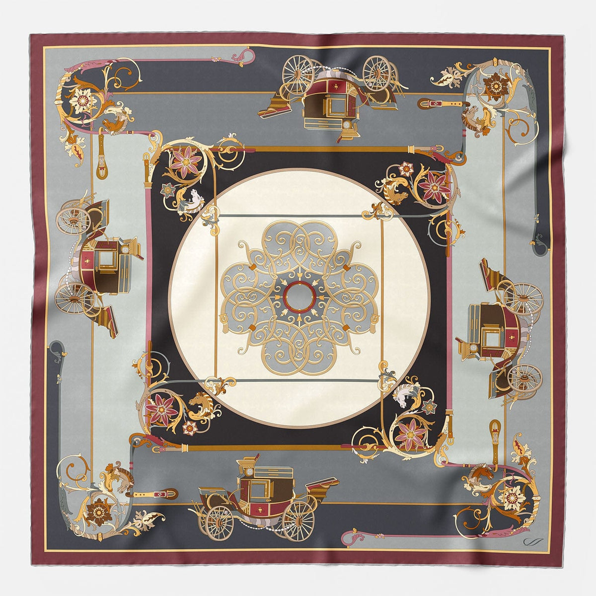 Luxury Italian designer silk scarf handmade in Italy