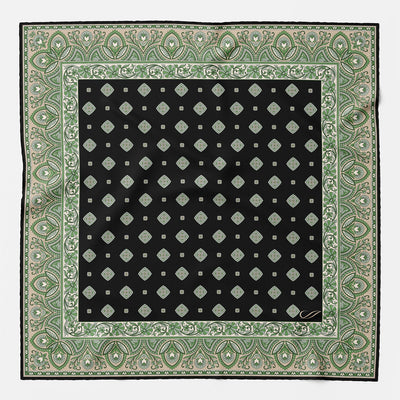 Green Silk Pocket Square Made in Italy