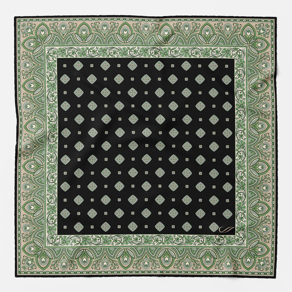 Green Silk Pocket Square Made in Italy