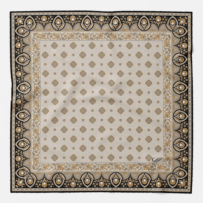 Light Grey Silk Pocket Square from Italy