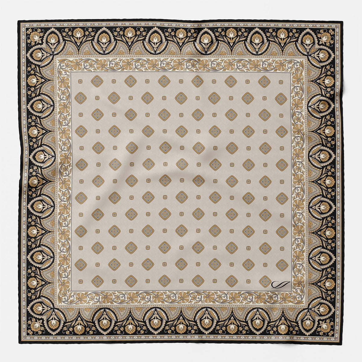 Light Grey Silk Pocket Square from Italy