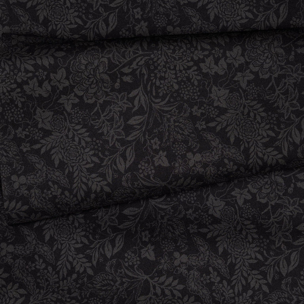Italian Designer Men's Black Silk Scarf