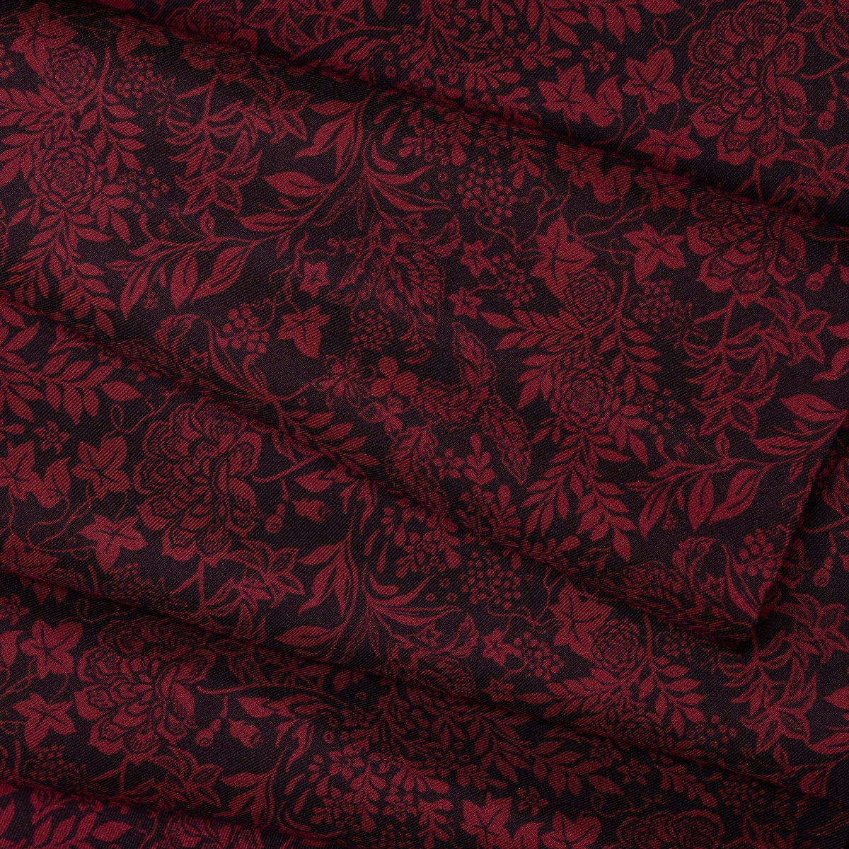 Italian Designer Men's Burgundy Silk Scarf