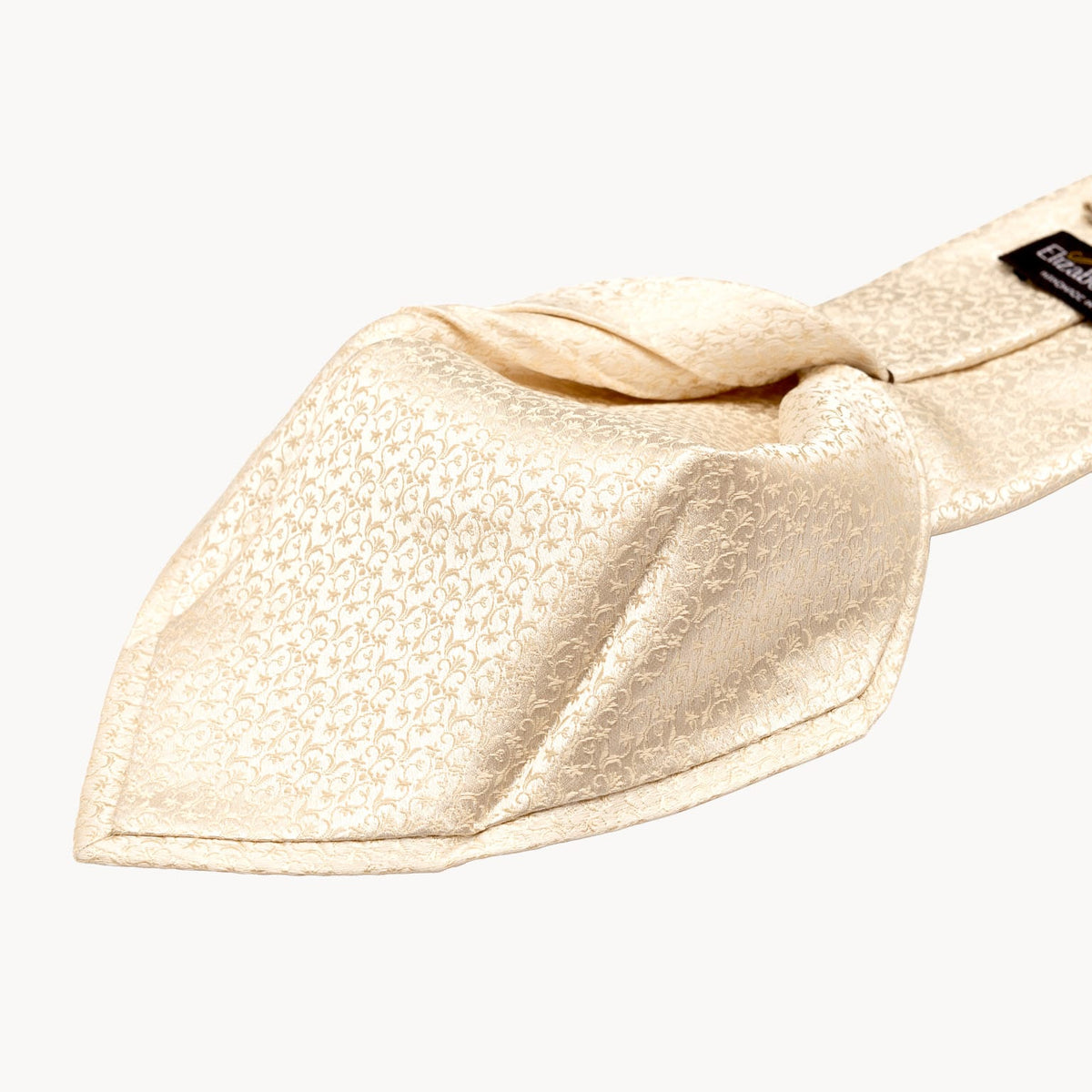 Italian Designer Champagne Silk Necktie