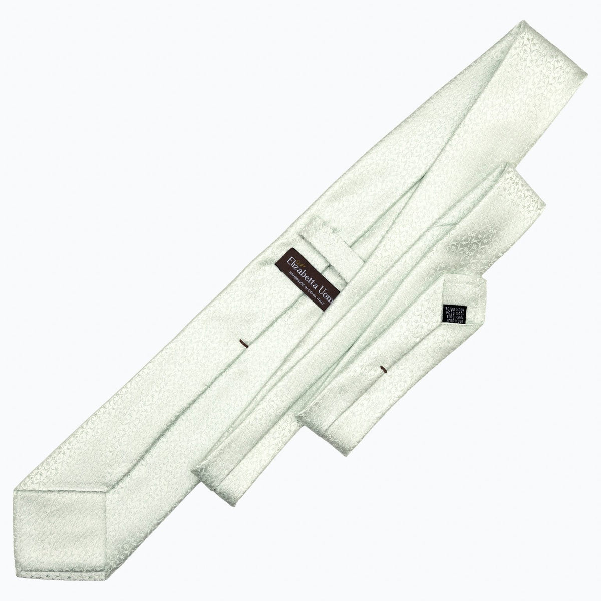 Italian Designer Pale Mint Silk Necktie