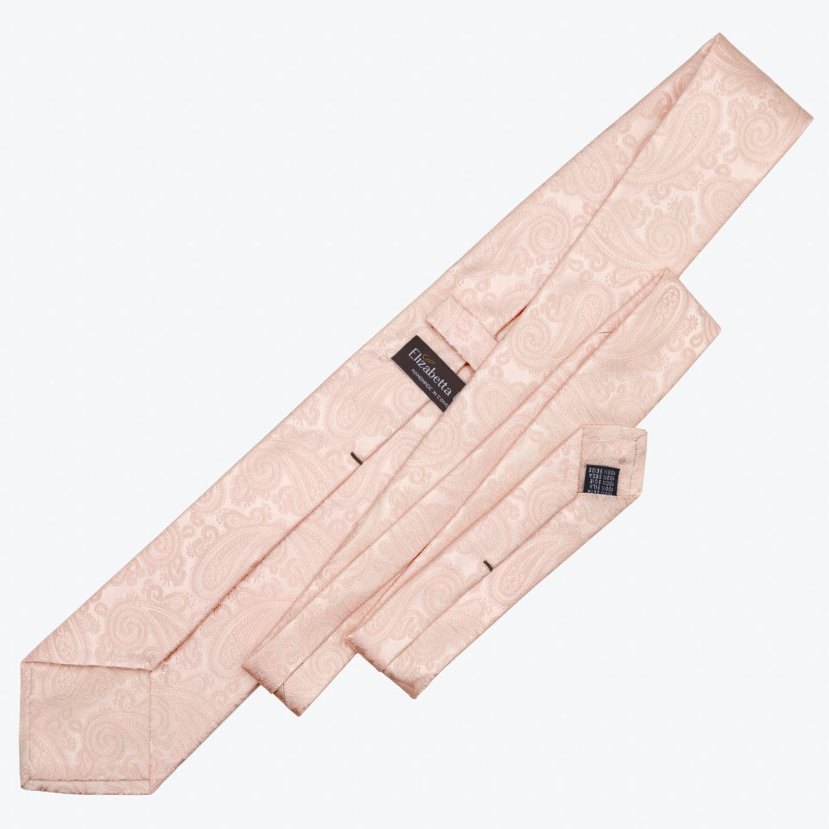 Italian Pink Silk Paisley Formal Tie