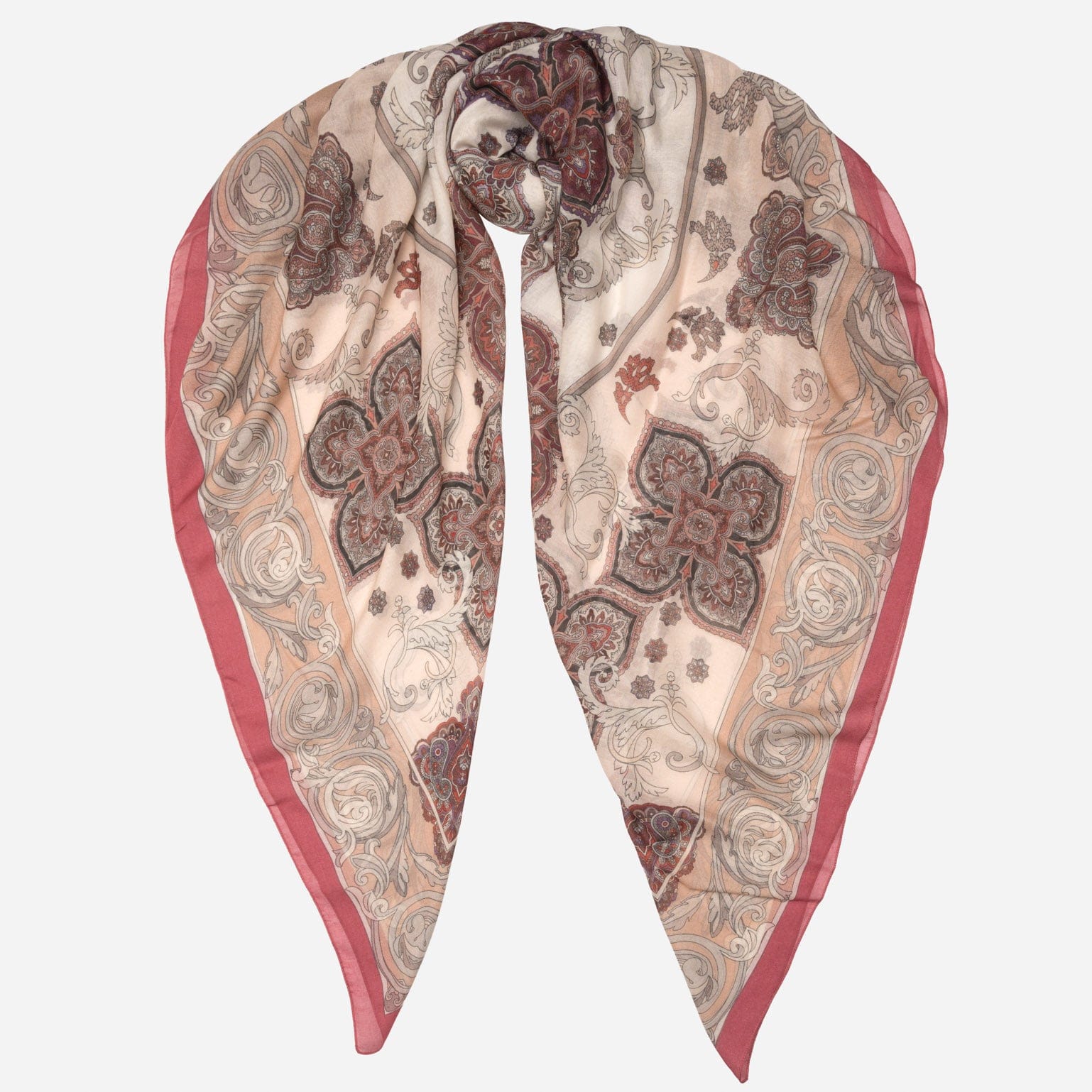 Pink Modal Cashemere Square Scarf