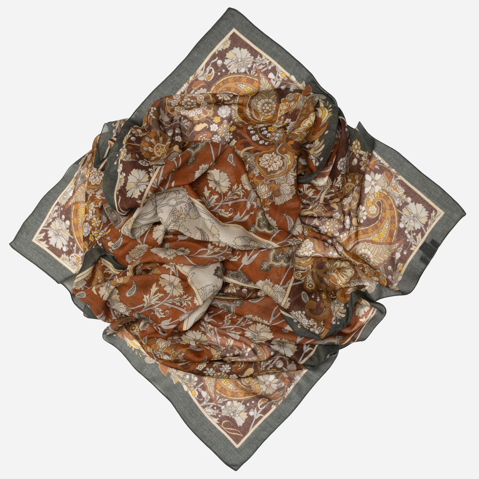 Terracotta Modal Cashmere Square Scarf