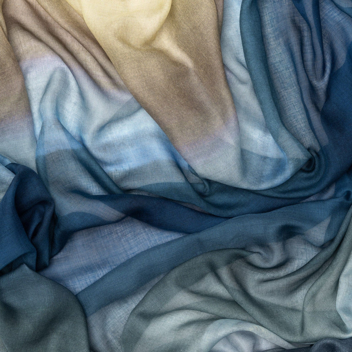 Ocean Blue Modal Silk Square Scarf