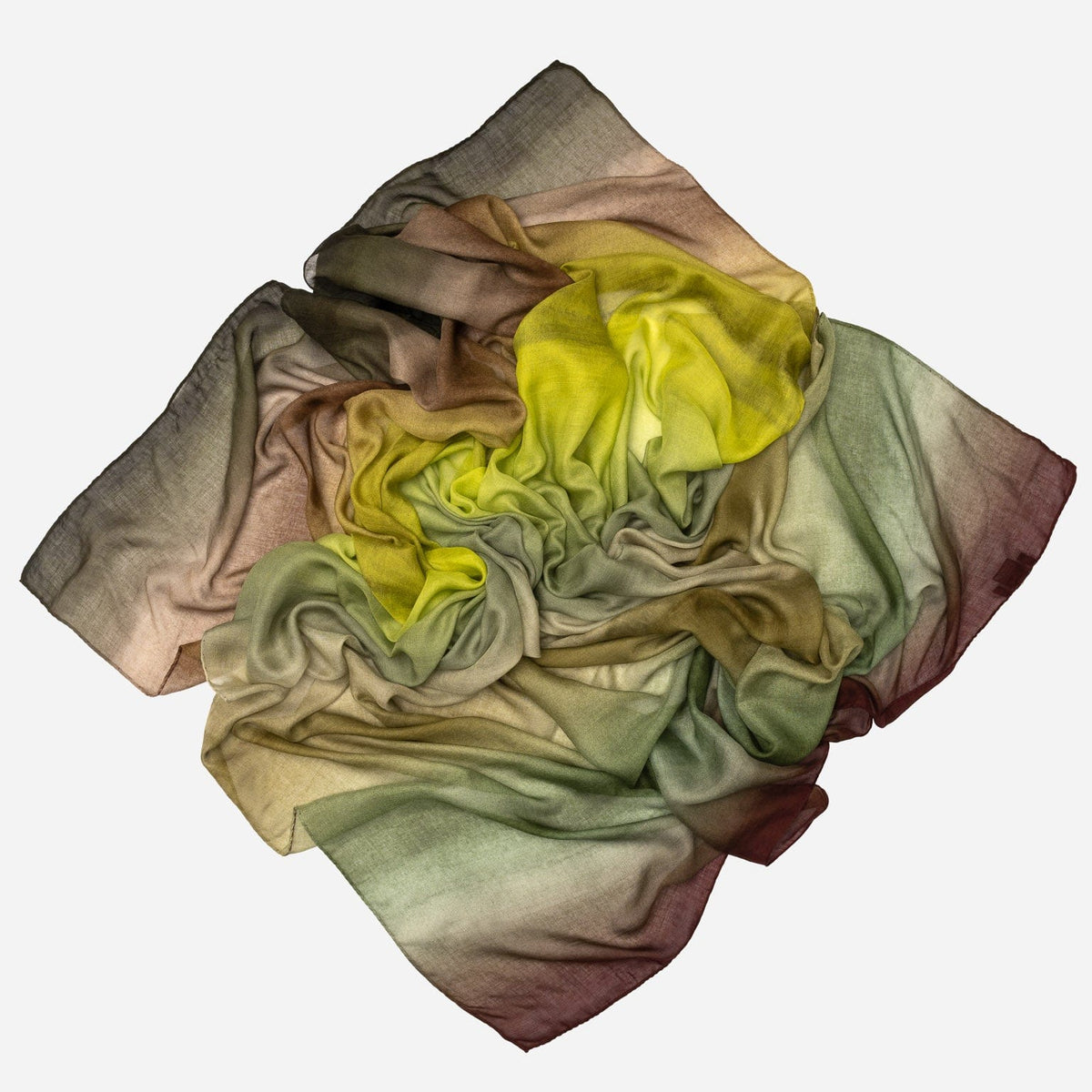 Green Modal Silk Square Scarf