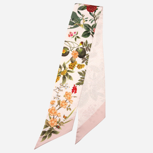 Women's Pink Floral Italian Silk Bandeau