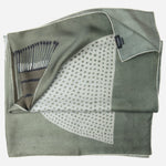Italian Square Silk Scarf - Sage Green