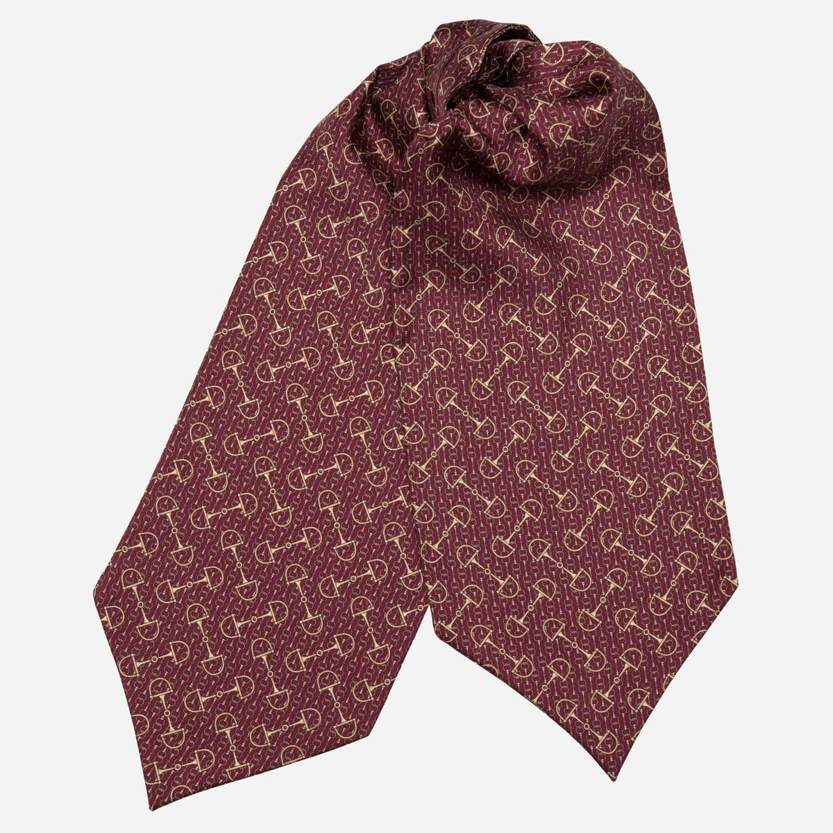 Burgundy Italian Silk Ascot Tie Day Cravat