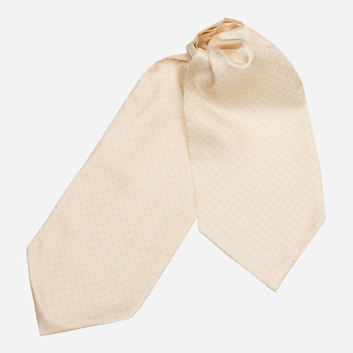 Cream Italian Silk Ascot Tie Day Cravat