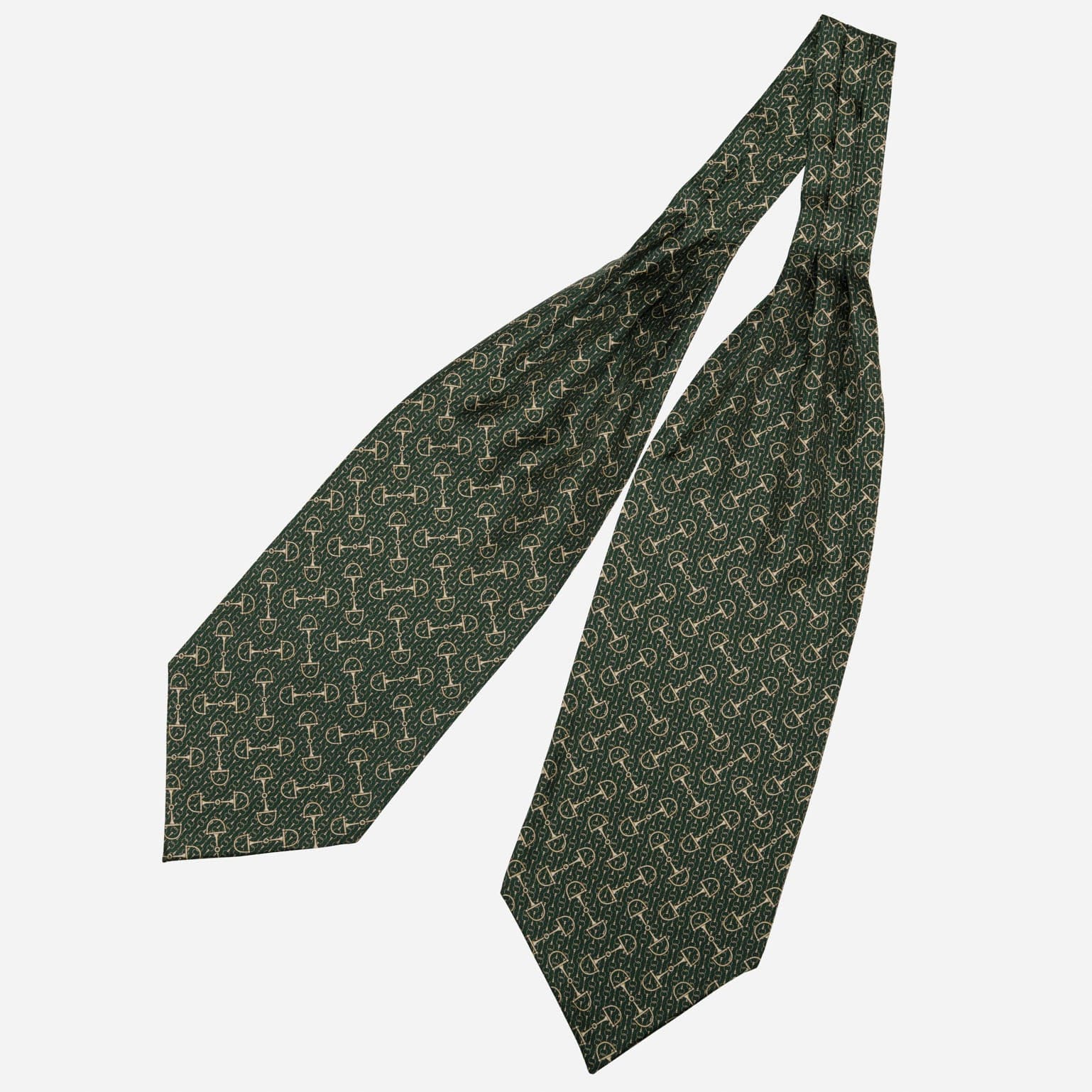 Forest Green Italian Silk Ascot Tie Day Cravat