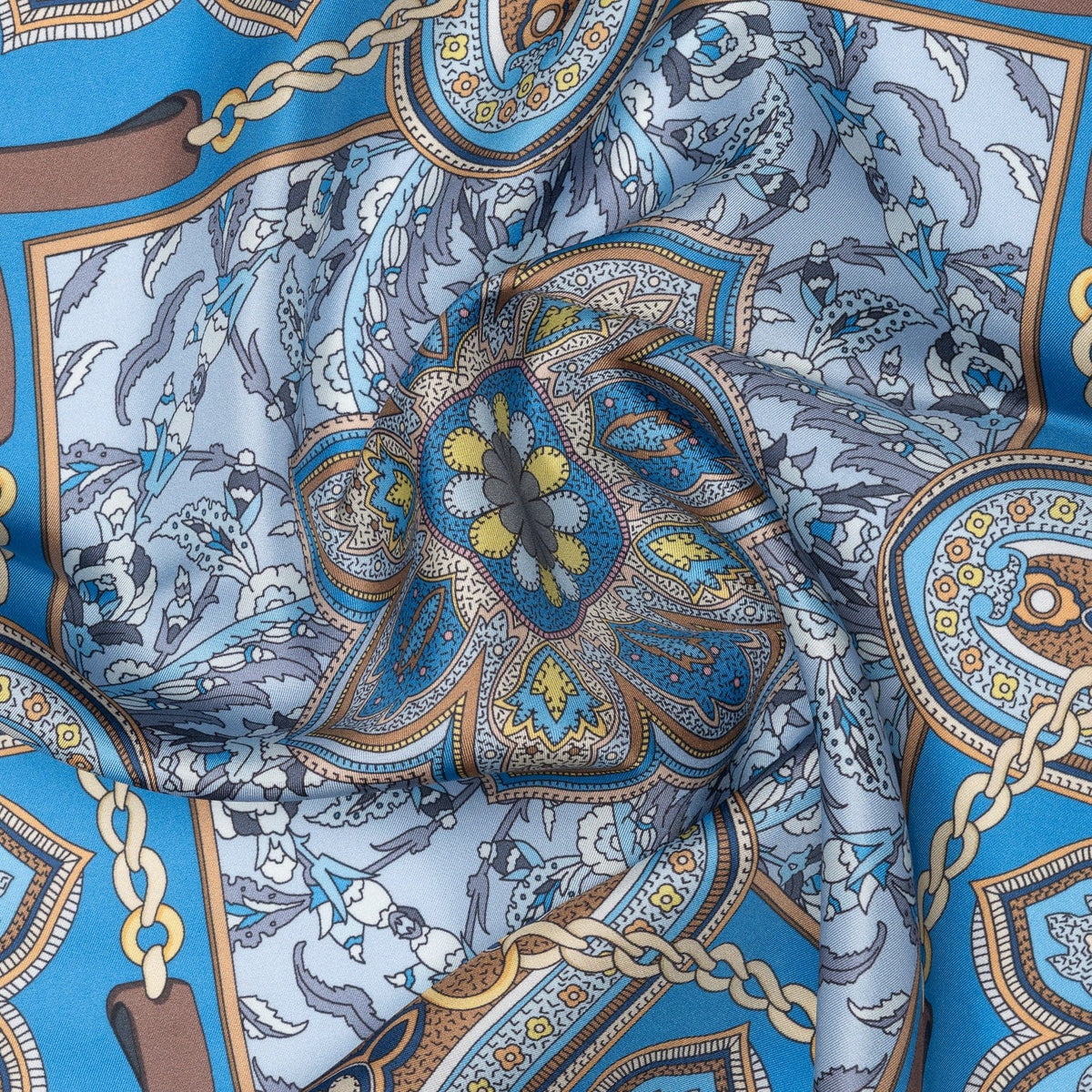 Women's Silk Bandana Ocean Blue