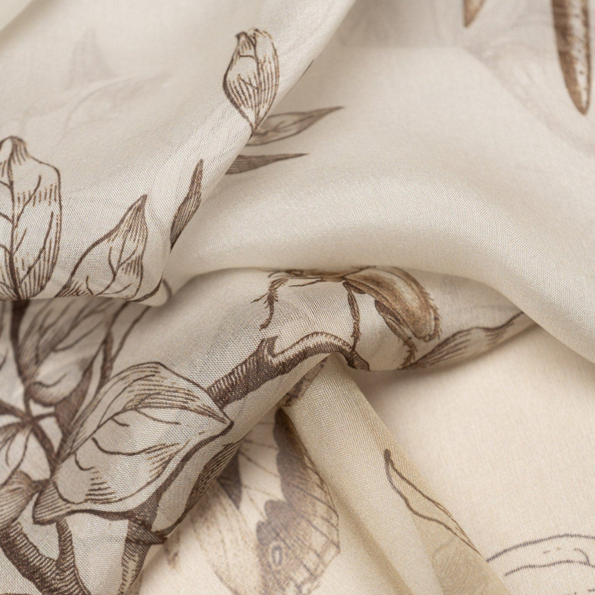 Designer Italian Silk Scarf - Antique Bronze