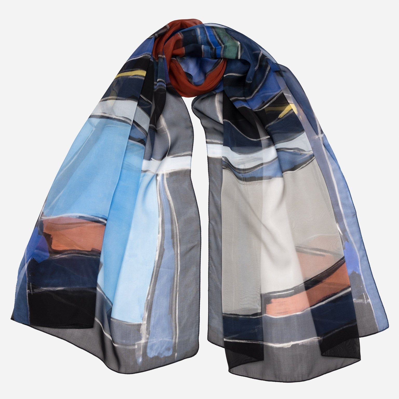 Luxury Sheer Silk Scarf Wrap