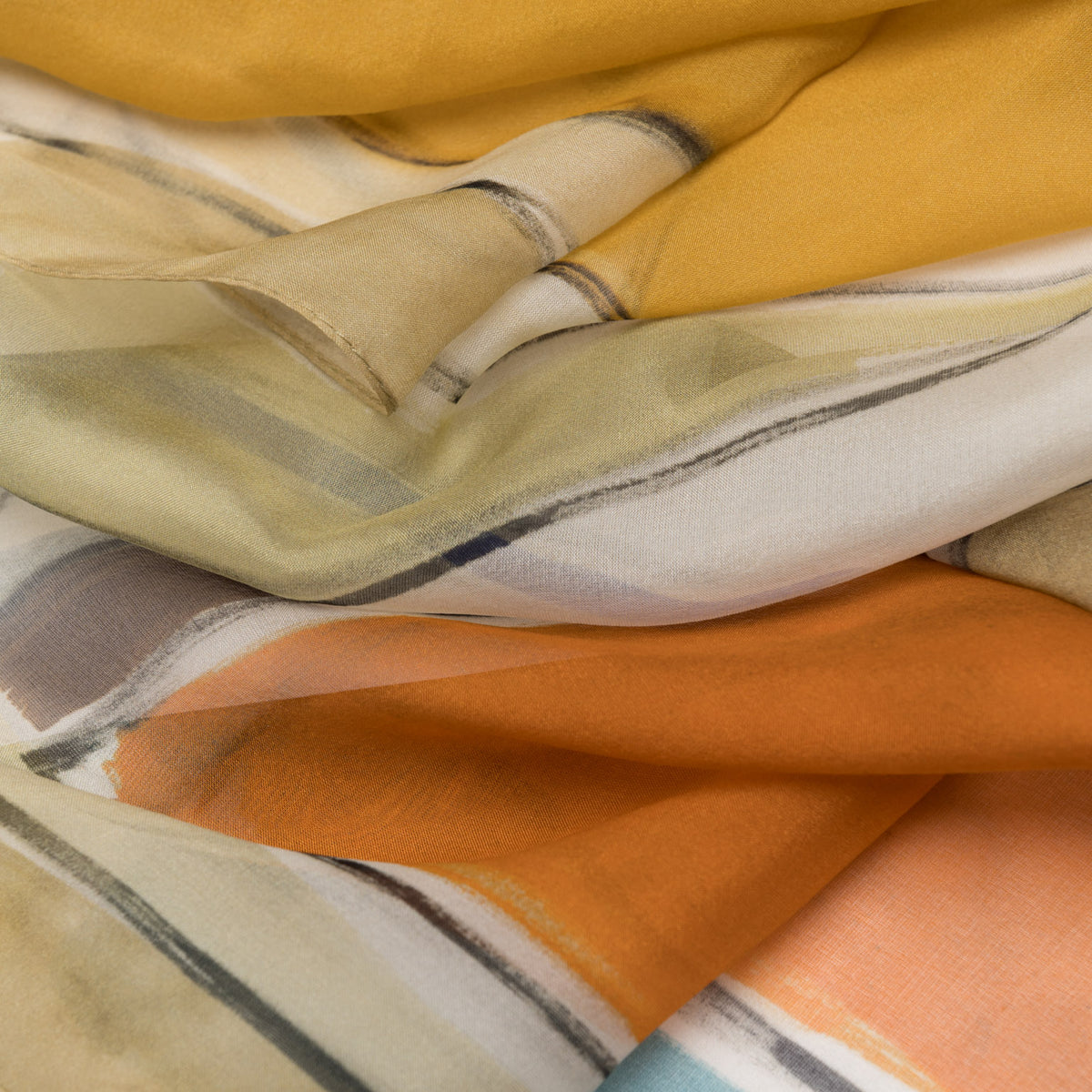 Ochre Italian Silk Shawl