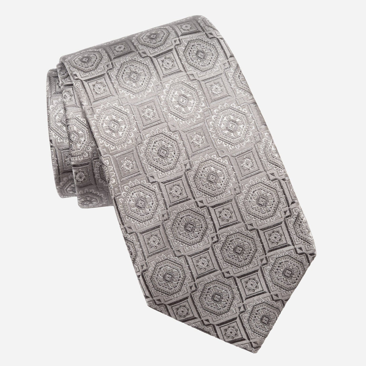 Silver Grey Italian Silk Handmade Tie