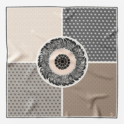 Italian Silk Bandana Neckerchief - Black