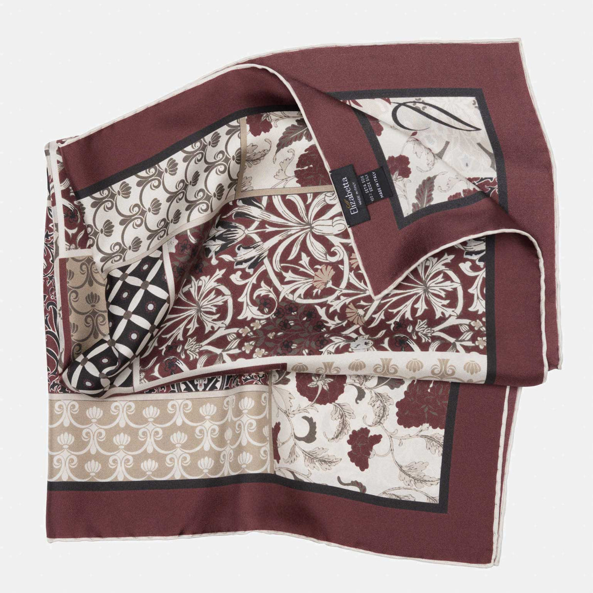 Maroon Italian Silk Neckerchief