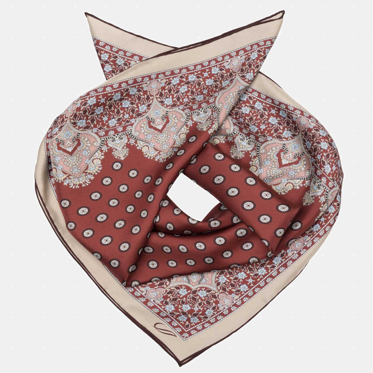 Venetian Red Italian Silk Neckerchief