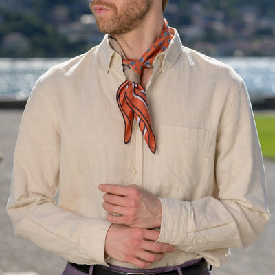 Tangerine Italian Silk Neckerchief