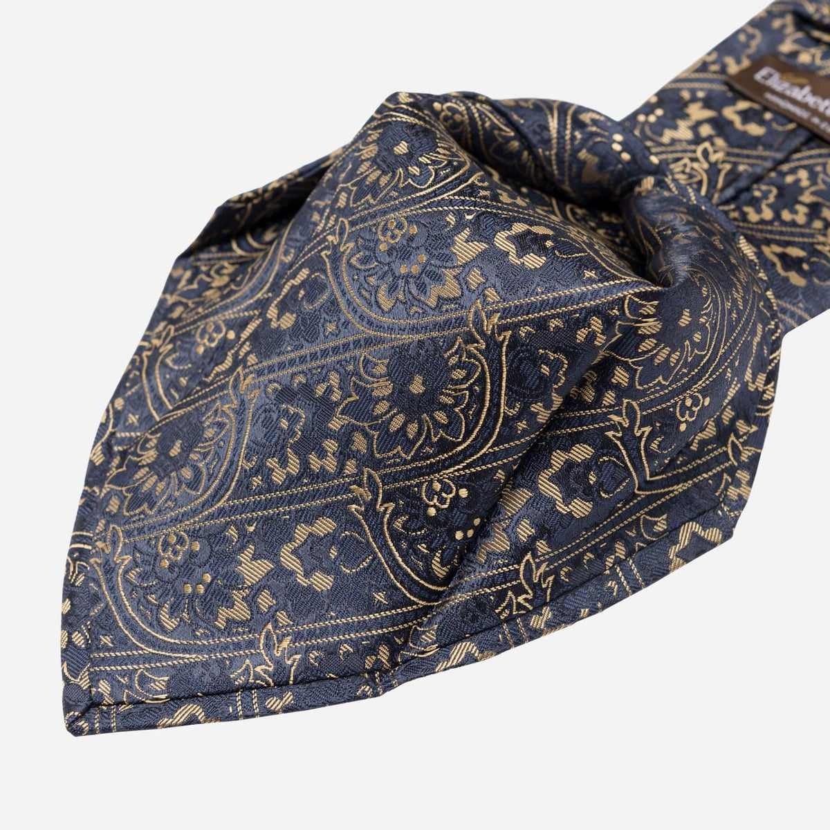 Handmade Italian Blue Floral Silk Tie