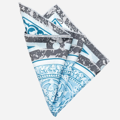 Light Blue Silk Italian Pocket Square