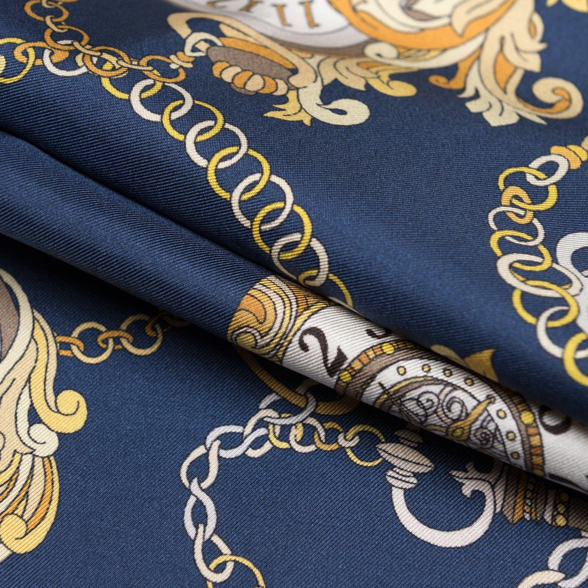 Navy Blue Silk Italian Pocket Square