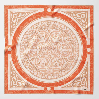 Luxury Orange Silk Italian Pocket Square
