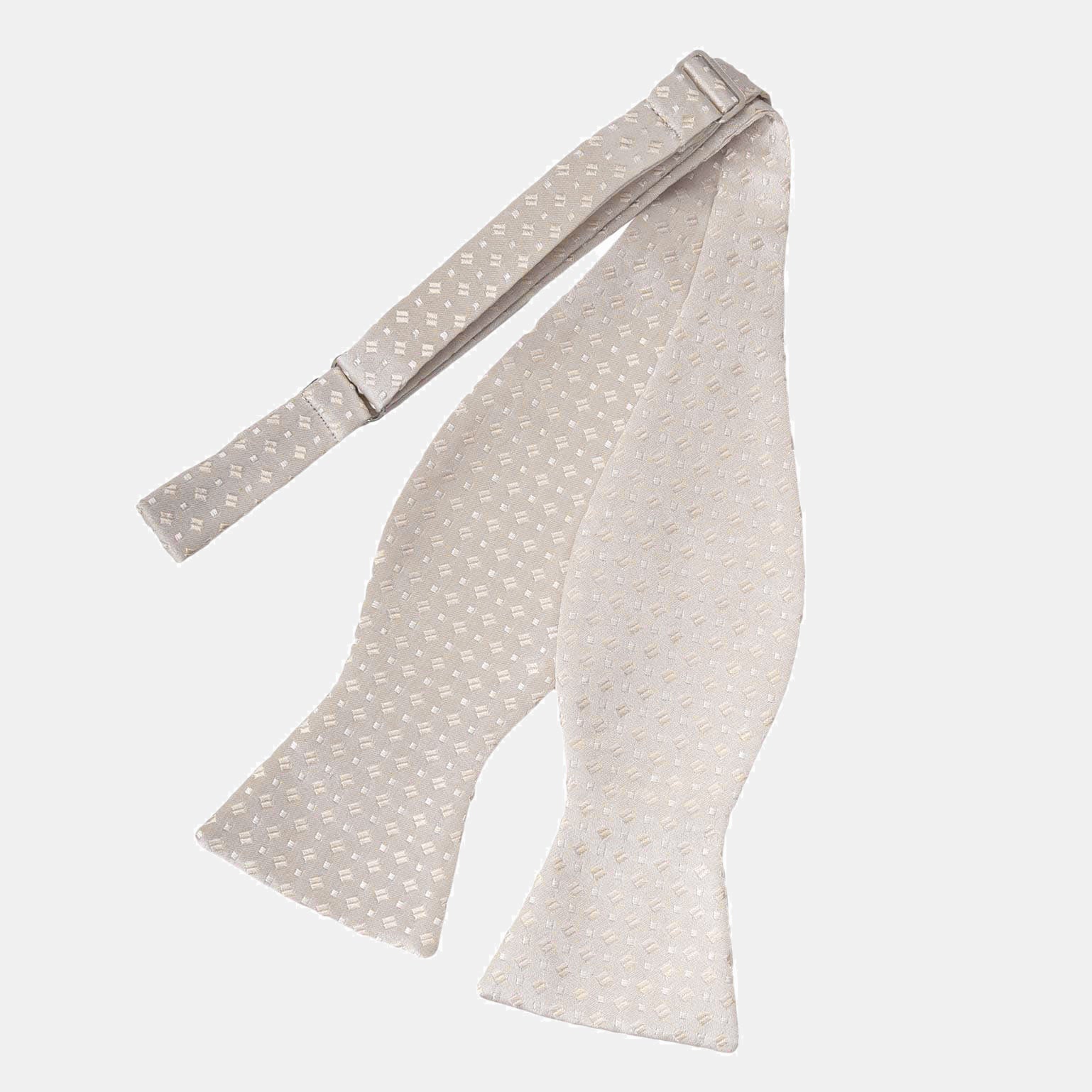 Men's Italian Silk Bow Tie - Ivory Formal
