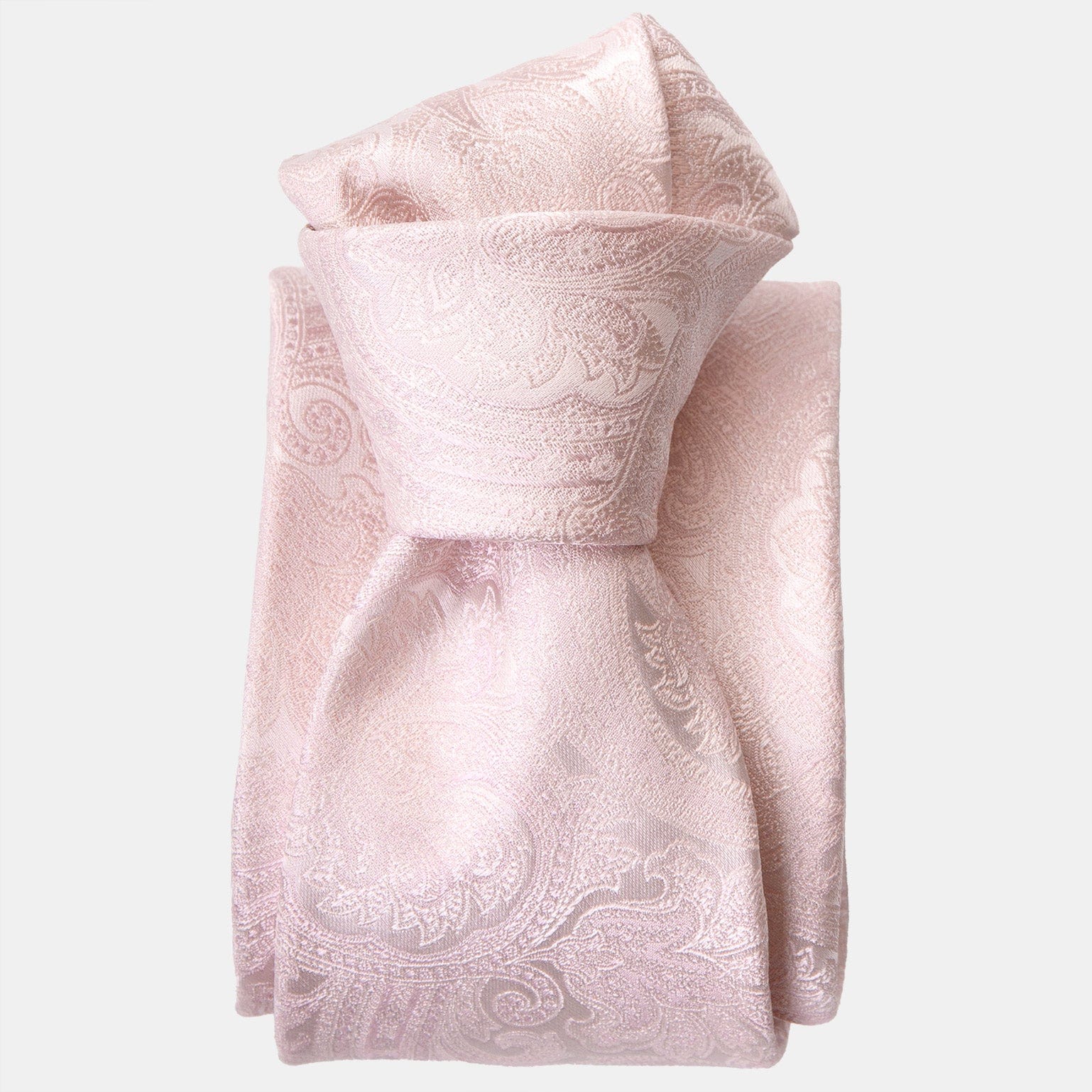 Pink Paisley Italian Silk Woven Formal Tie