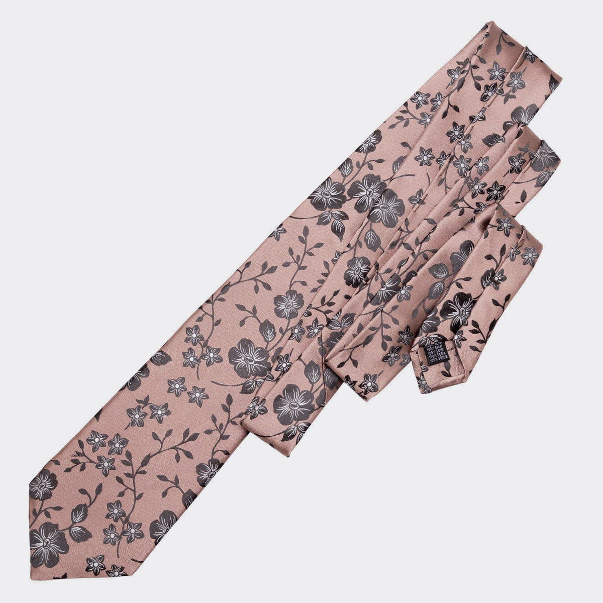 Pink Floral Italian Silk Jacquard Tie