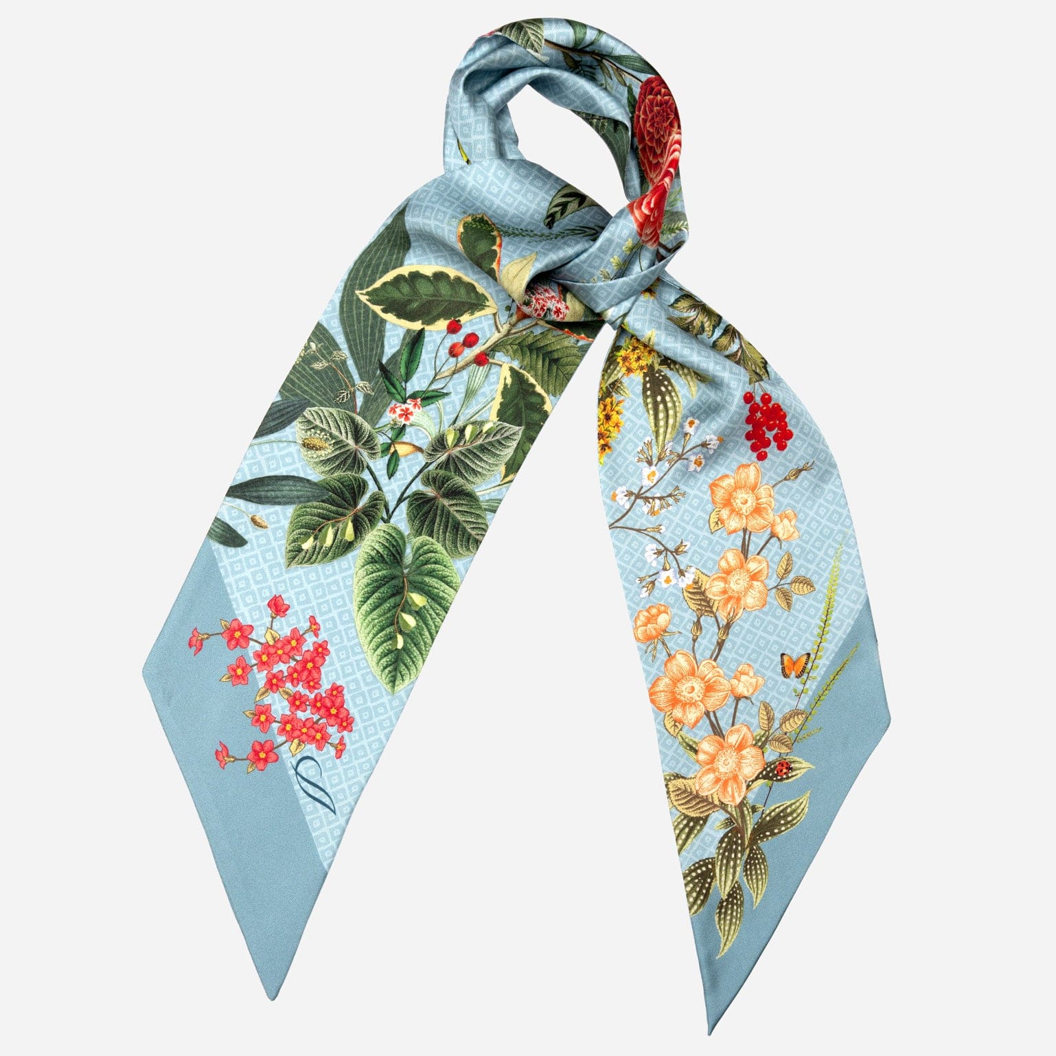 Women's luxury large Italian silk twilly scarf