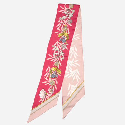 Pink Floral Italian Silk Bandeau