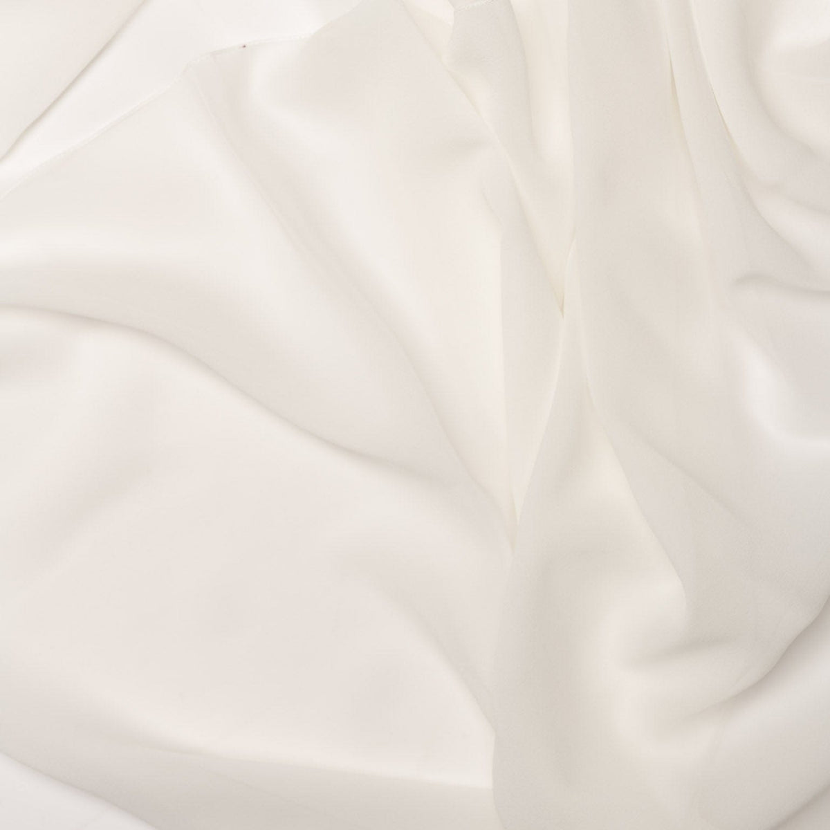 White Large Silk Georgette Wrap Shawl