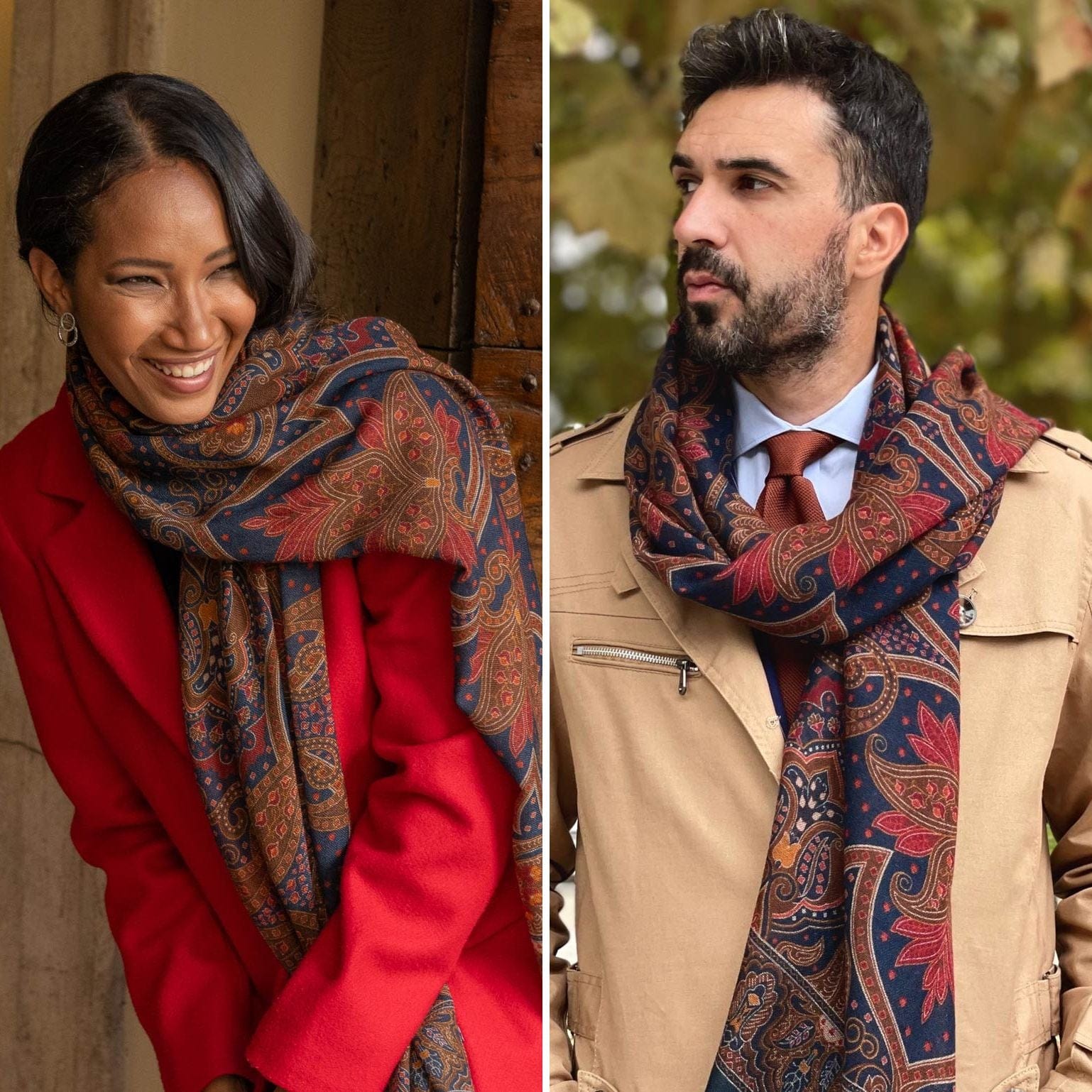 Large Wool Scarf Wholesale Red Flower Design Large Size Wool Scarves