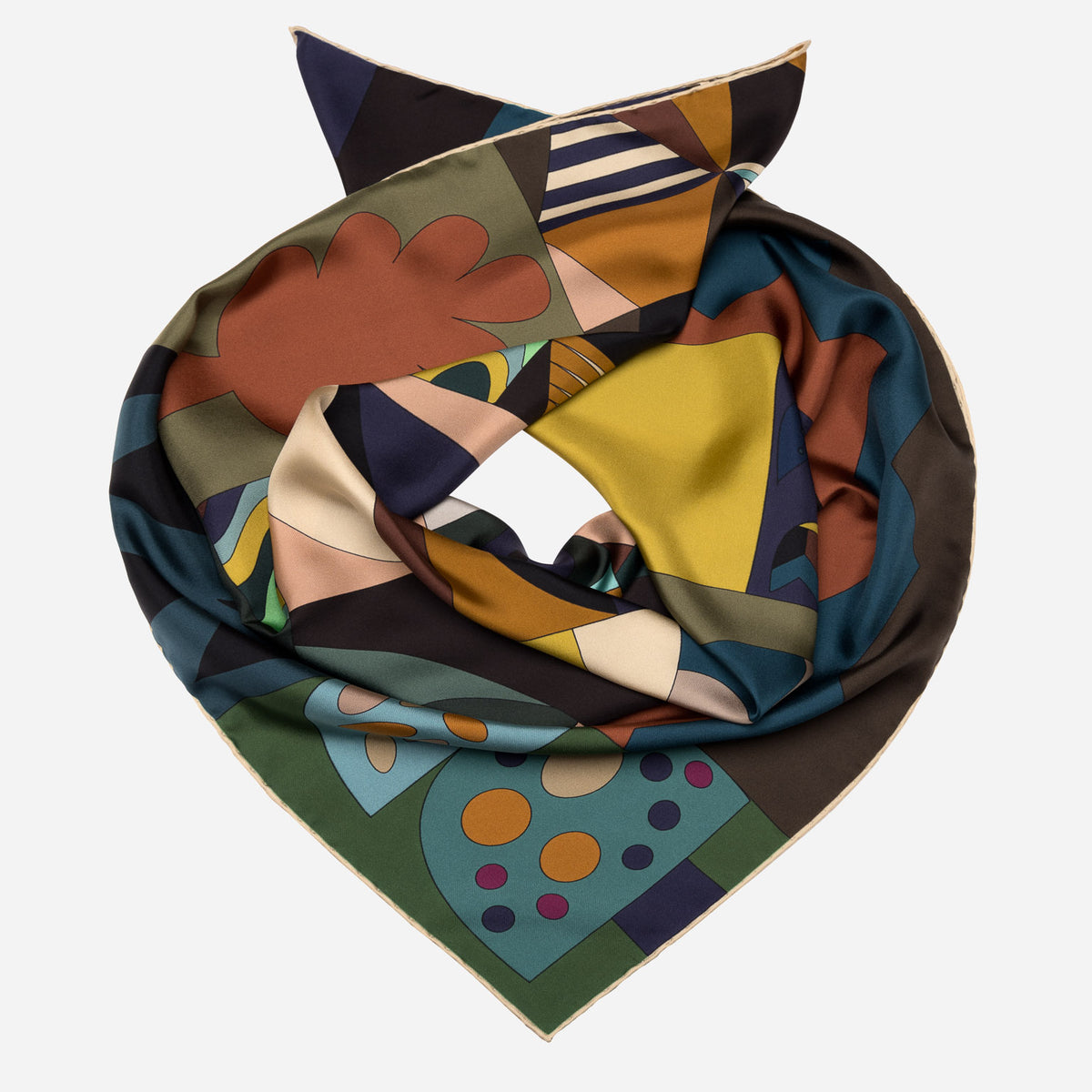 Large Italian Silk Square Scarf for Women