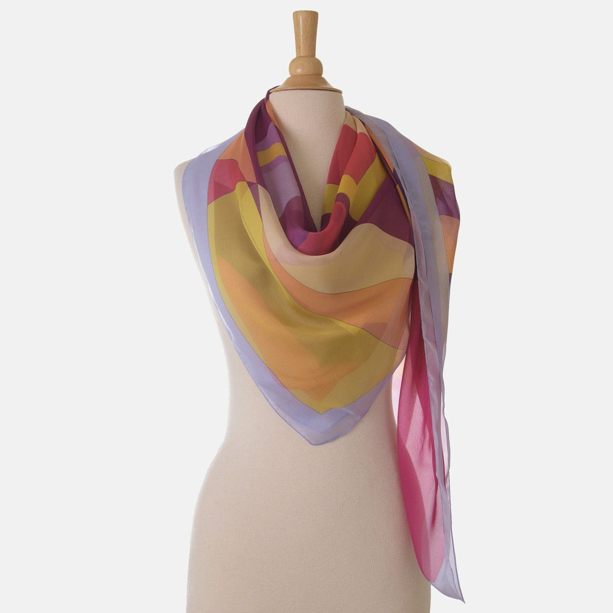 Extra Large Pink Silk Square Scarf