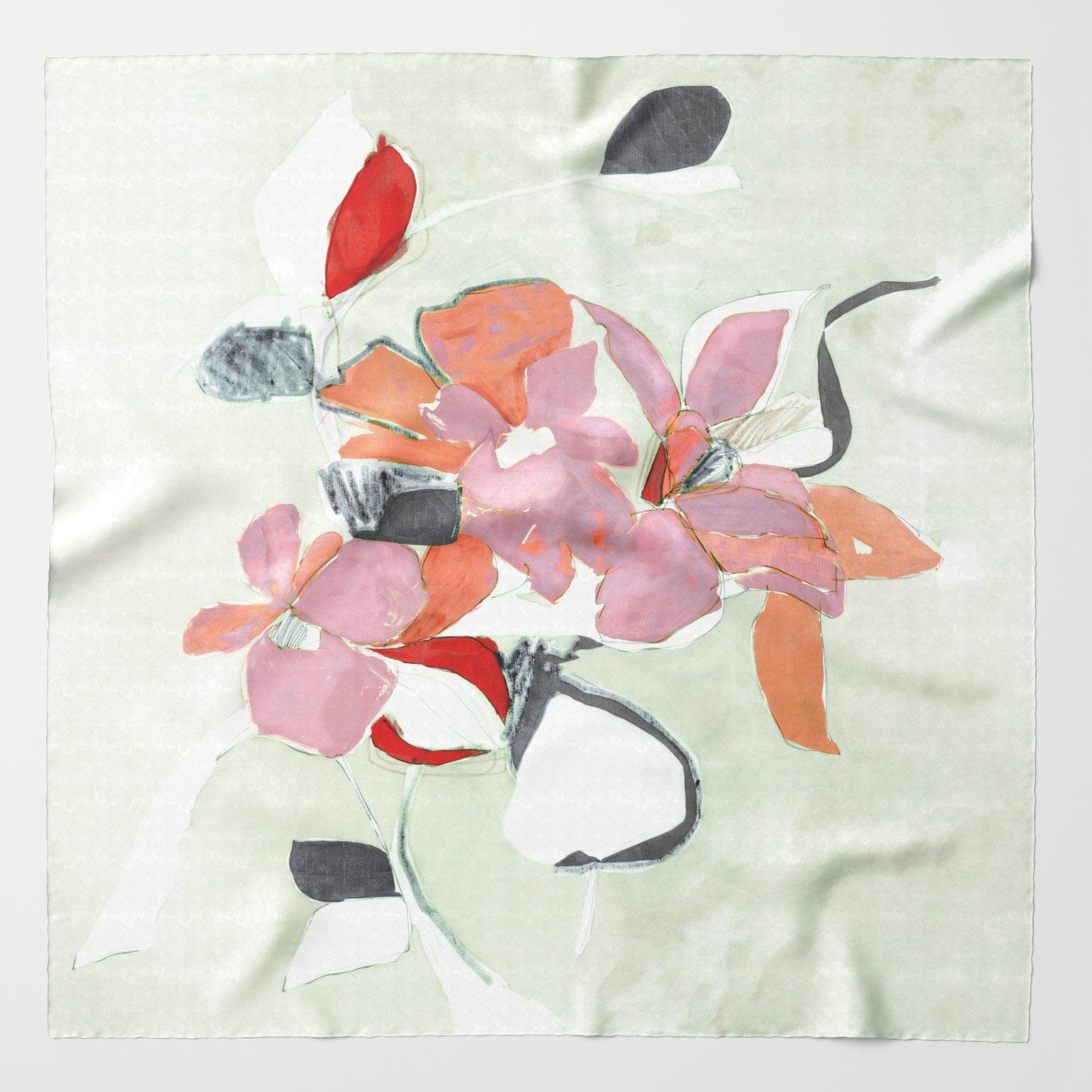 Women's luxury sheer jade green silk wrap shawl made in Italy