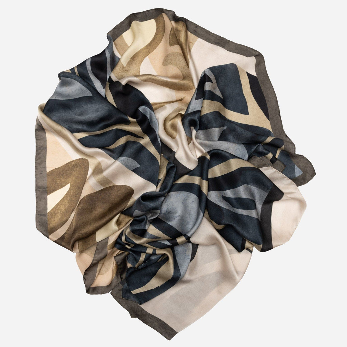 Extra Large Steel Blue Silk Square Scarf