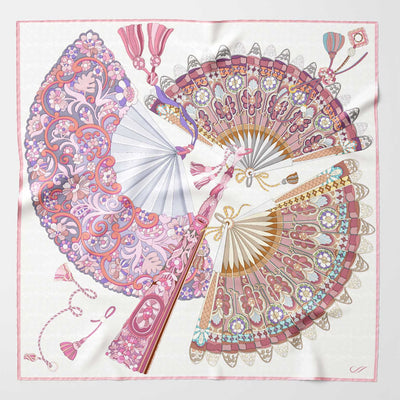Luxury women's hand rolled silk neckerchief bandana