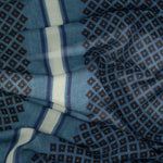 Blue Designer Italian Wool Scarf