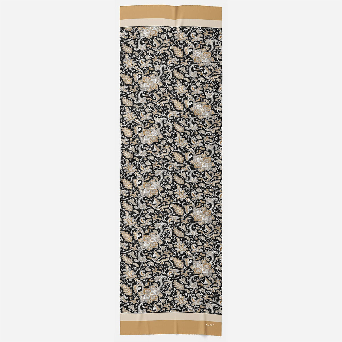Tan Italian Designer Wool Scarf