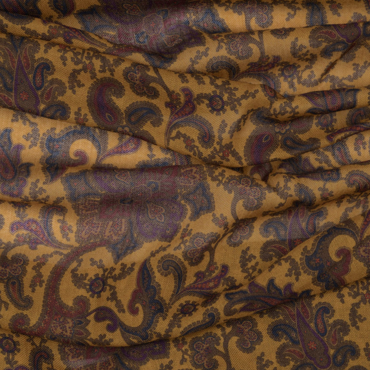 Ochre Yellow Italian Wool Scarf