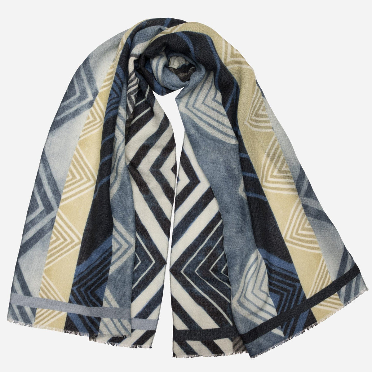Blue Lightweight Italian Wool Scarf