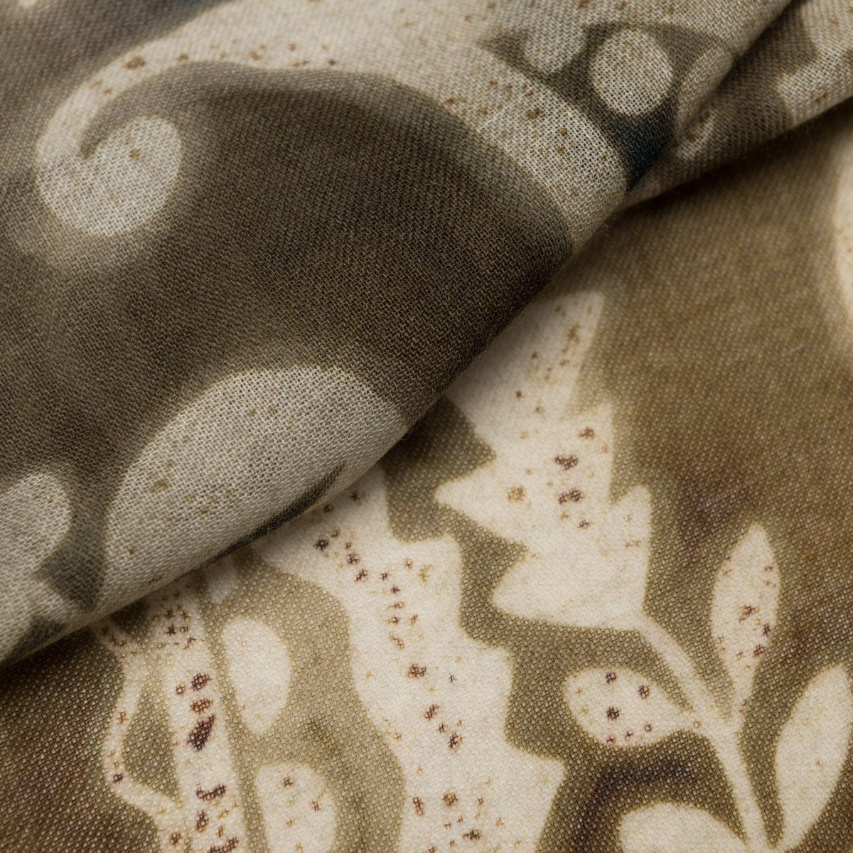 Brown and Tan Italian Wool Scarf