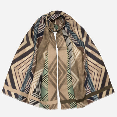 Tan Lightweight Italian Wool Scarf